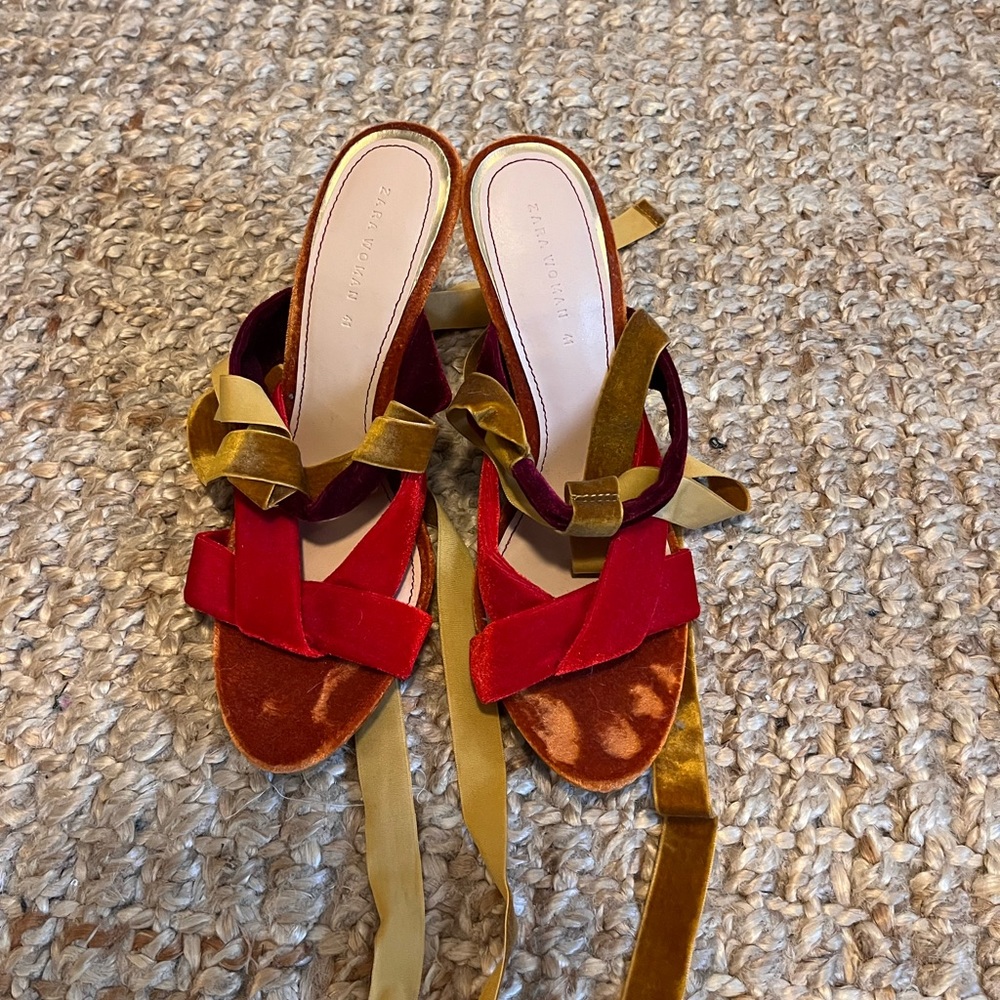 Zara Lace Up Heeled Sandals